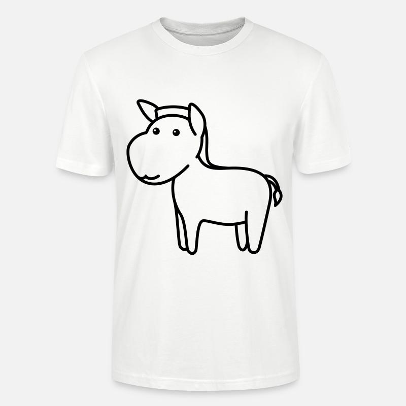 Esel Comic Tier - Stanley/Stella Unisex Bio-T-Shirt CRAFTER - Weiß