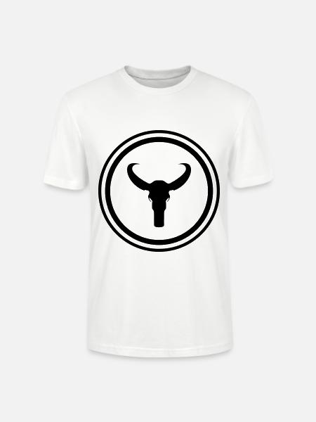 Bull skeleton - Stanley/Stella CRAFTER Unisex Organic T-Shirt - white