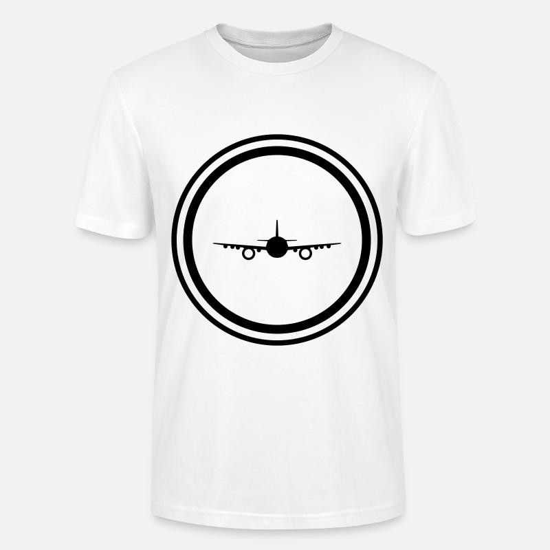 Symbole de l’avion - T-shirt bio CRAFTER Stanley Stella Unisexe - blanc