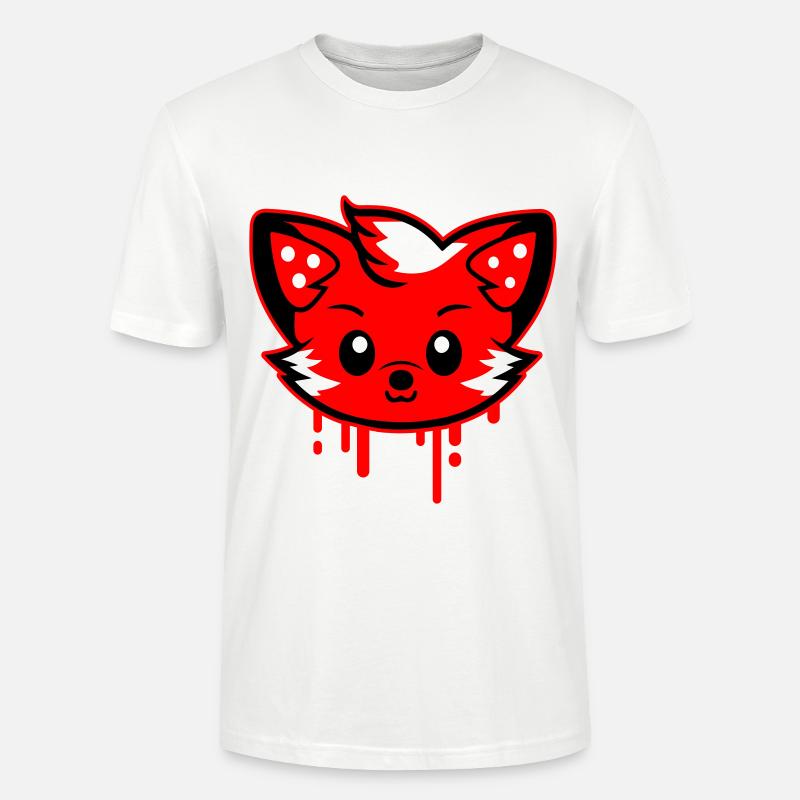 Fuchs Kopf Comic Niedlich - Stanley/Stella Unisex Bio-T-Shirt CRAFTER - Weiß