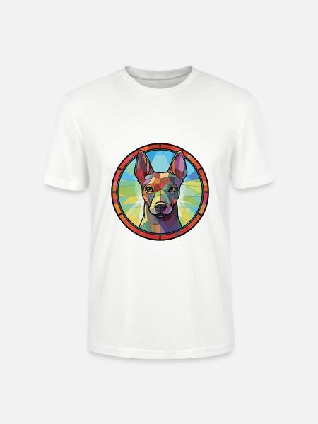 Xoloitzcuintli hunderace akvarel illustration - Stanley Stella CRAFTER unisex økologisk-T-shirt - hvid