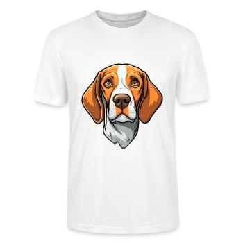 Ariege Pointer Hund Rasse Cartoon Kawaii Illustrati - Stanley/Stella Unisex Bio-T-Shirt CRAFTER - Weiß - Vorne - Alina (178cm) & Michal (187cm)