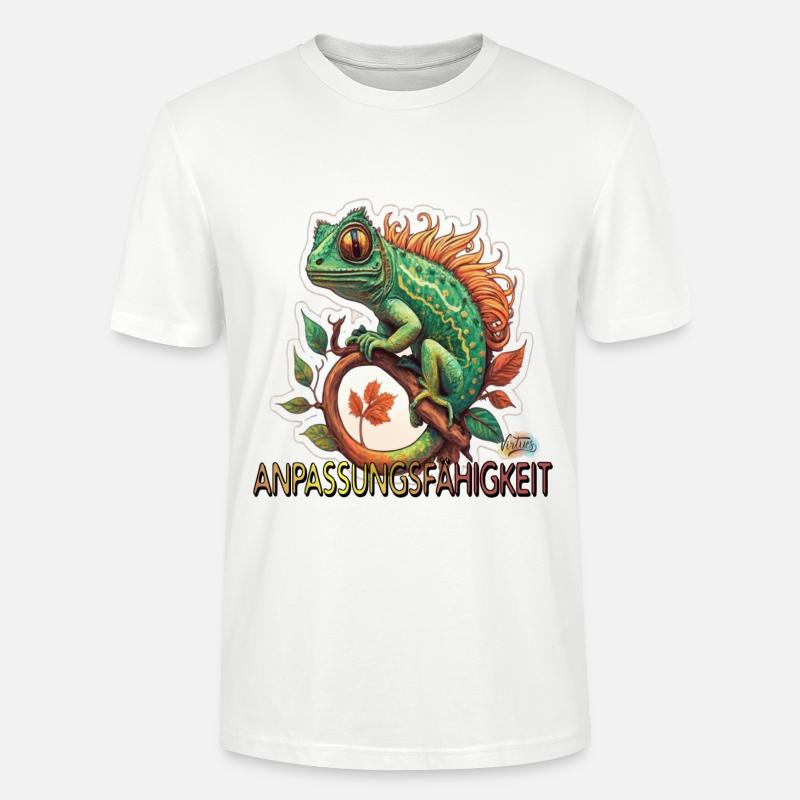 Werte mit Tieren: Anpassungsfähigkeit - Stanley/Stella Unisex Bio-T-Shirt CRAFTER - Weiß
