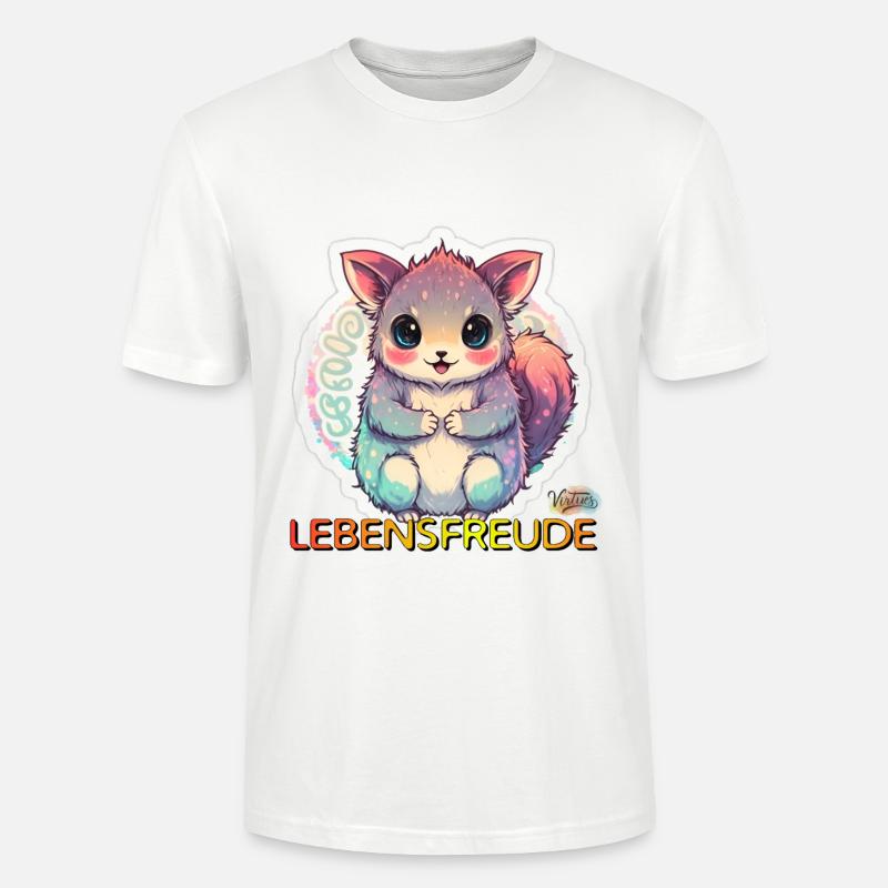 Werte mit Tieren: Lebensfreude - Stanley/Stella Unisex Bio-T-Shirt CRAFTER - Weiß