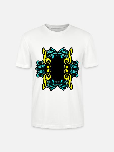 Music notes symbol clef - Stanley/Stella CRAFTER Unisex Organic T-Shirt - white