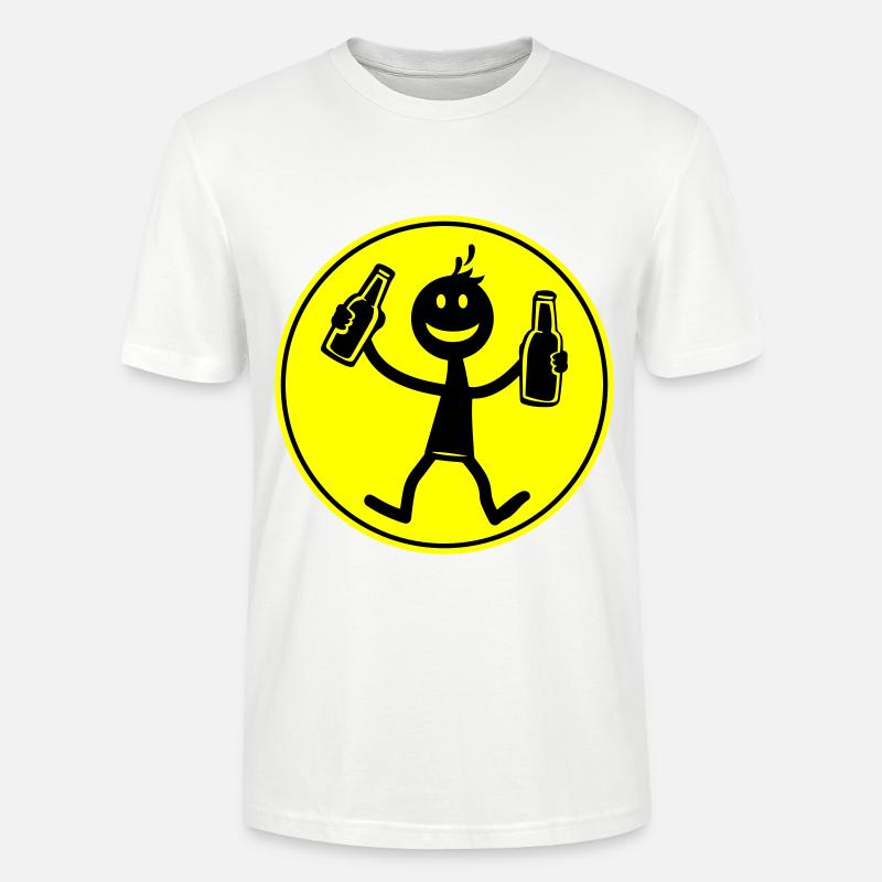 Drinking Bier - Stanley/Stella Unisex Bio-T-Shirt CRAFTER - Weiß