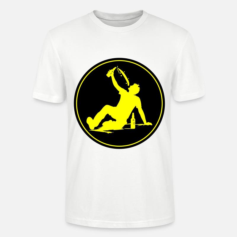 Drinking Bier Silhouette - Stanley/Stella Unisex Bio-T-Shirt CRAFTER - Weiß