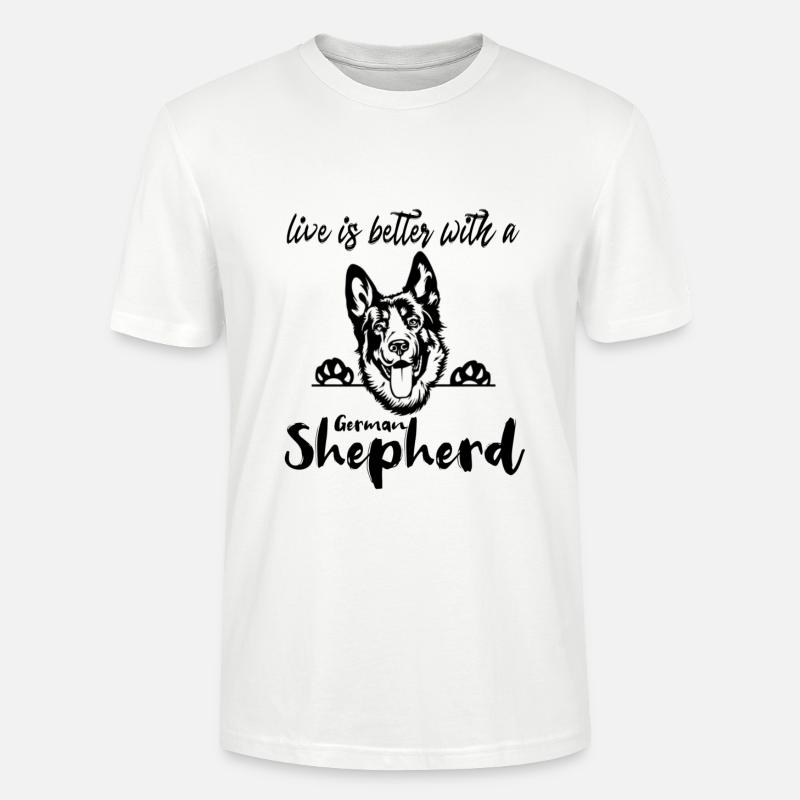 Deutscher Schäferhund - Stanley/Stella Unisex Bio-T-Shirt CRAFTER - Weiß