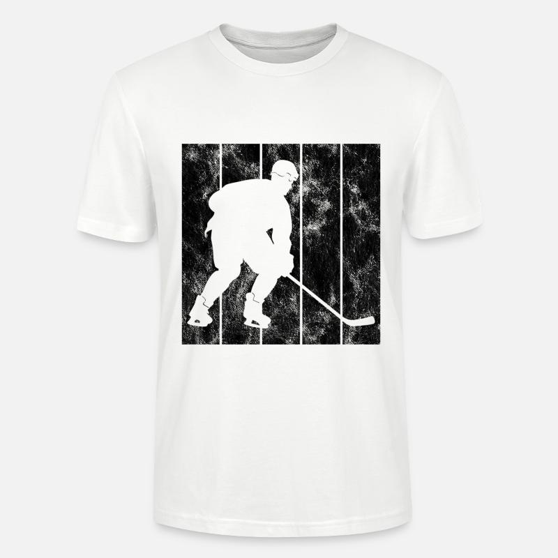 Eishockey im retro oder vintage Style für Kinder - Stanley/Stella Unisex Bio-T-Shirt CRAFTER - Weiß