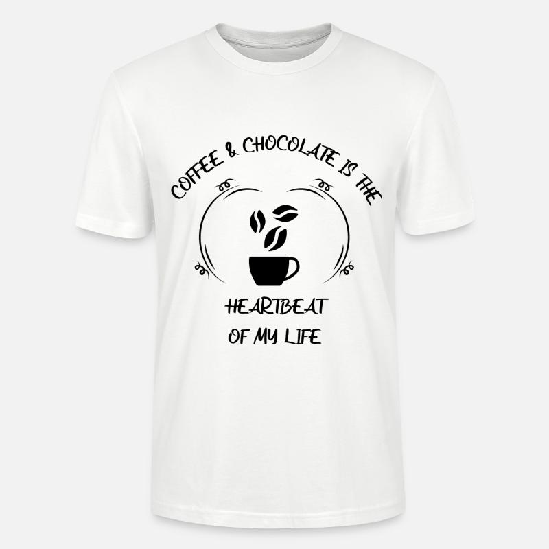Kaffee Espresso Käffchen & Schokolade - Stanley/Stella Unisex Bio-T-Shirt CRAFTER - Weiß