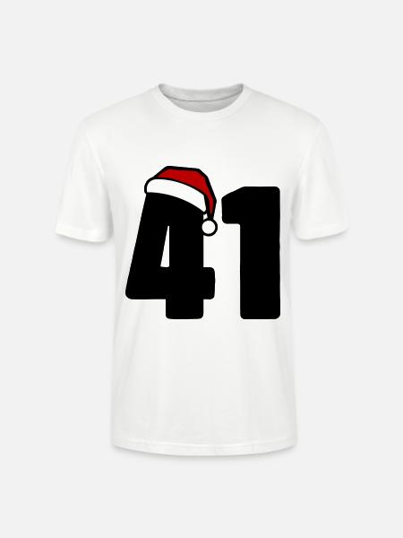 41 Numéro Noël - T-shirt bio CRAFTER Stanley Stella Unisexe - blanc