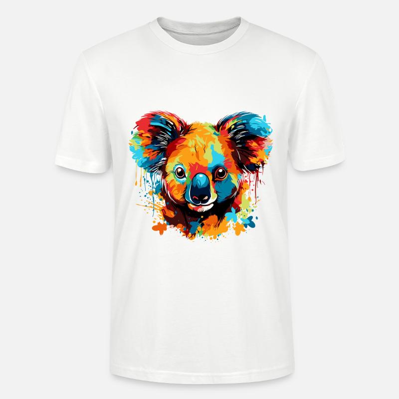 Bunter Koala - Stanley/Stella Unisex Bio-T-Shirt CRAFTER - Weiß
