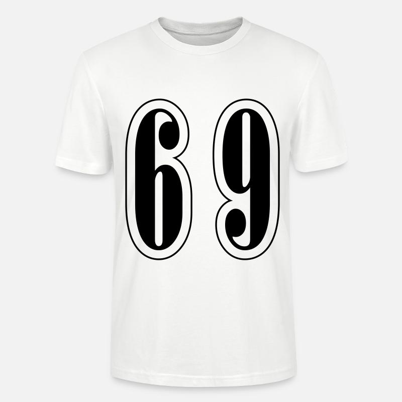 69 Symbole numérique - T-shirt bio CRAFTER Stanley Stella Unisexe - blanc