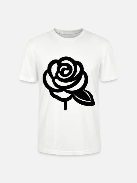 Pink Flower - Stanley/Stella CRAFTER Unisex Organic T-Shirt - white