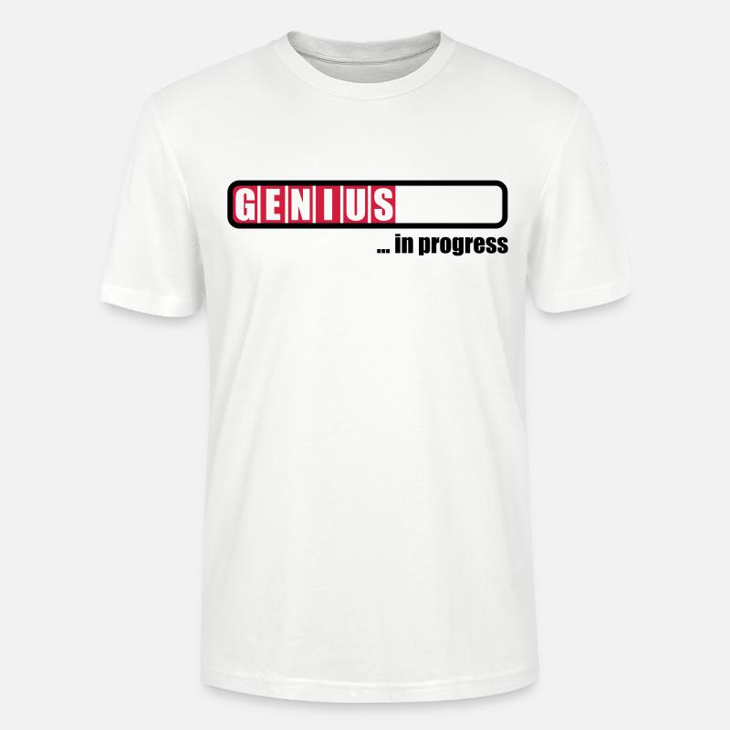 Genius in progress - T-shirt bio CRAFTER Stanley Stella Unisexe - blanc