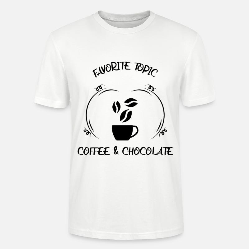 Kaffee Espresso Käffchen & Schokolade - Stanley/Stella Unisex Bio-T-Shirt CRAFTER - Weiß