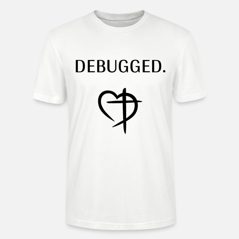 DEBUGGED - Frontprint (schwarz) - Stanley/Stella Unisex Bio-T-Shirt CRAFTER - Weiß