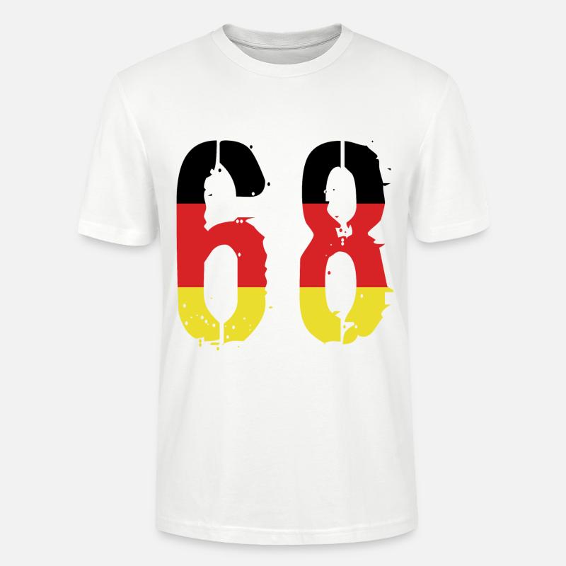 68 Number Germany Jersey - Stanley/Stella CRAFTER Unisex Organic T-Shirt - white