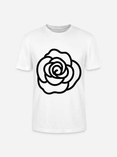 Rosa Blume - Stanley/Stella Unisex Bio-T-Shirt CRAFTER - Weiß