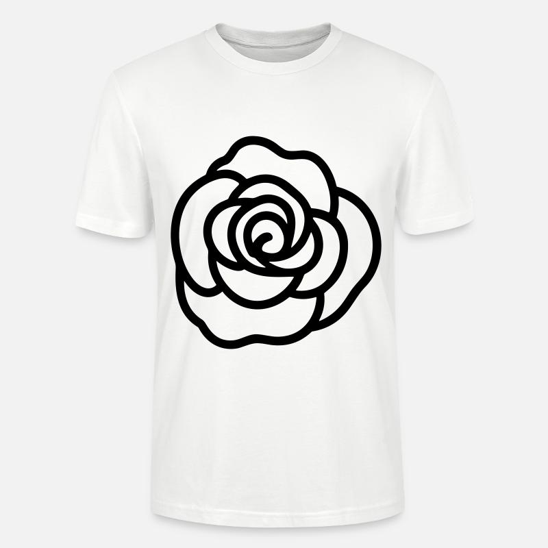 Rosa Blume - Stanley/Stella Unisex Bio-T-Shirt CRAFTER - Weiß