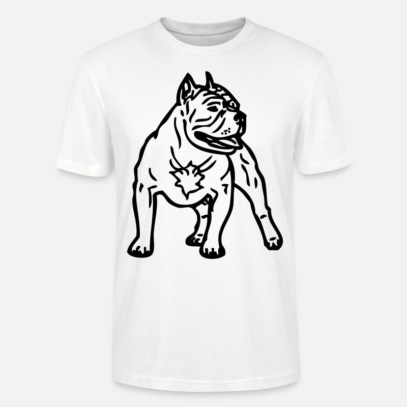 pitbull - www.dog-power.nl - Stanley/Stella Unisex Bio-T-Shirt CRAFTER - Weiß