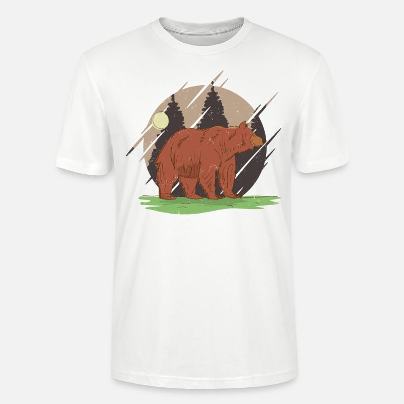 Ours grizzly - T-shirt bio CRAFTER Stanley Stella Unisexe - blanc