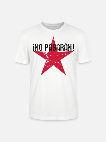 122 No Pasaran Saying Star - Stanley/Stella CRAFTER Unisex Organic T-Shirt - white