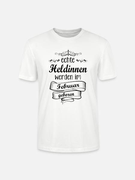 Geburtstag Februar Heldinnen - Stanley/Stella Unisex Bio-T-Shirt CRAFTER - Weiß