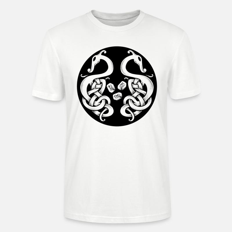 Symbol und Wikinger-Runen - Stanley/Stella Unisex Bio-T-Shirt CRAFTER - Weiß