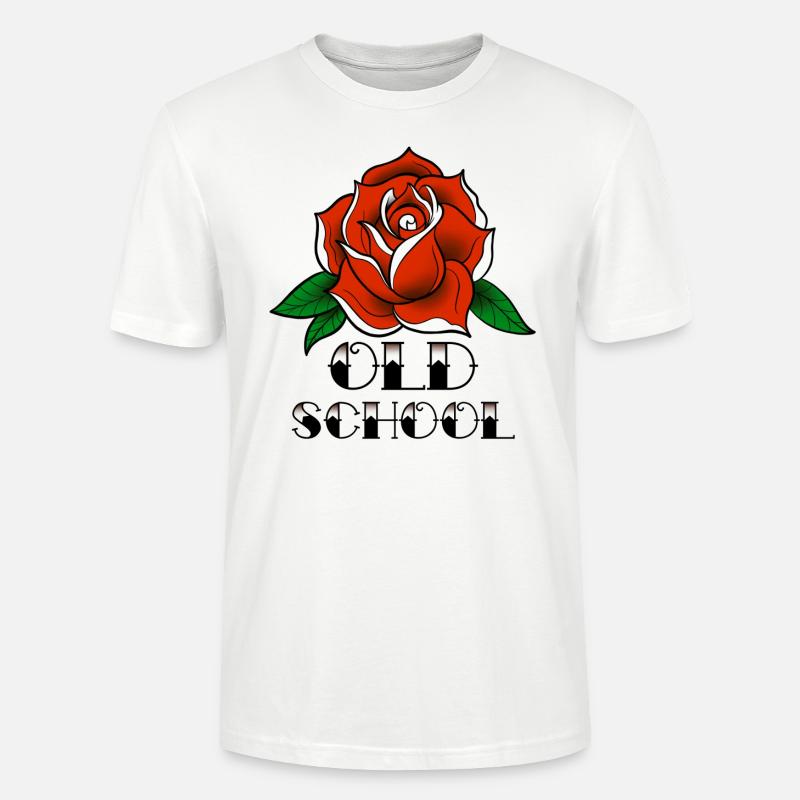Rose old school - Stanley/Stella Unisex Bio-T-Shirt CRAFTER - Weiß