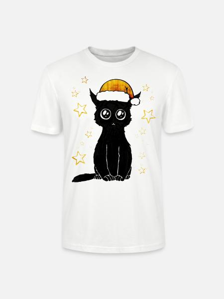 wheinachts katze - Stanley/Stella Unisex Bio-T-Shirt CRAFTER - Weiß