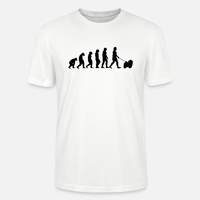 Havaneser Evolution Haushund Geschenk - Stanley/Stella Unisex Bio-T-Shirt CRAFTER - Weiß