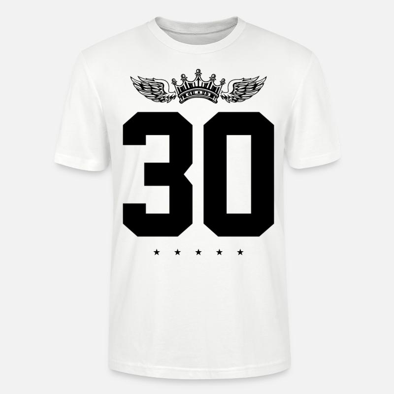 30 Couronne numérique - T-shirt bio CRAFTER Stanley Stella Unisexe - blanc
