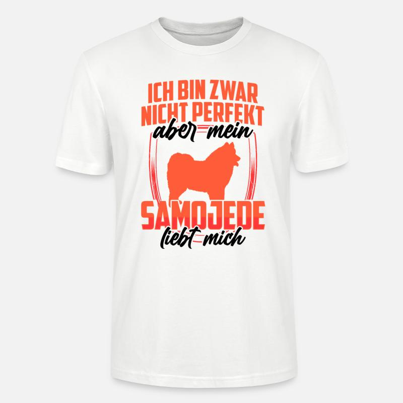 Samojede liebt mich Samojedenspitz Samojede - Stanley/Stella Unisex Bio-T-Shirt CRAFTER - Weiß