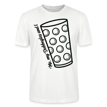 Me, my Dubbeglas and I - Stanley/Stella Unisex Bio-T-Shirt CRAFTER - Weiß - Vorne - Alina (178cm) & Michal (187cm)