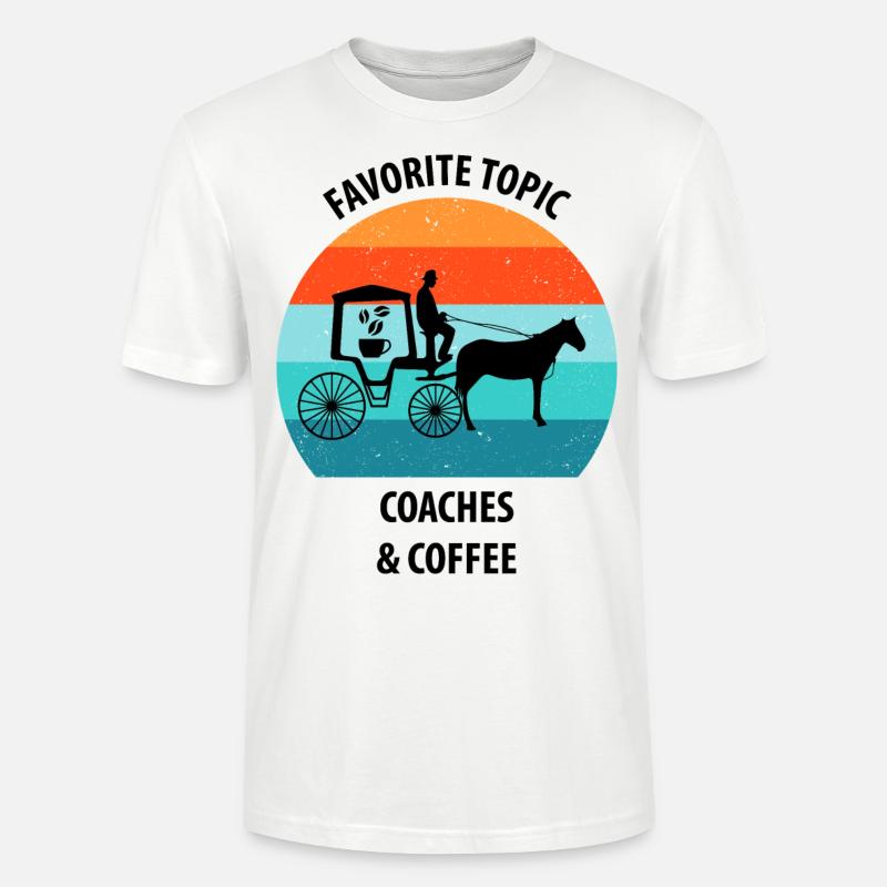 Cocher Calèche Calèche Café - T-shirt bio CRAFTER Stanley Stella Unisexe - blanc