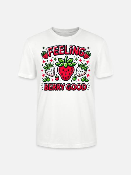 Feeling Berry Good - Stanley/Stella CRAFTER Unisex Organic T-Shirt - white