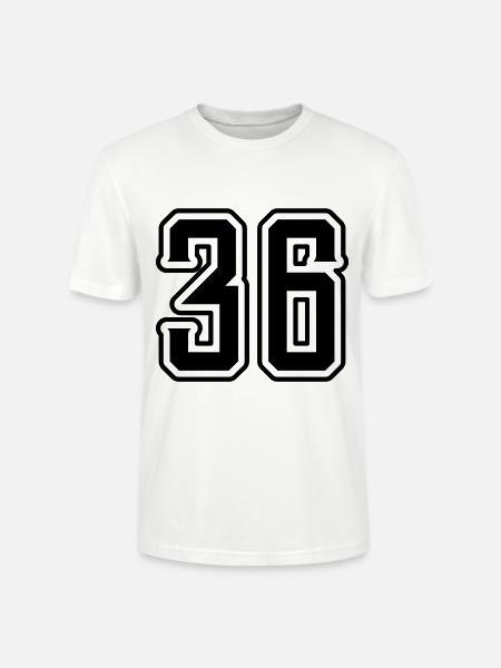 36-cijfersymbool - Stanley/Stella Uniseks bio-T-shirt CRAFTER - wit