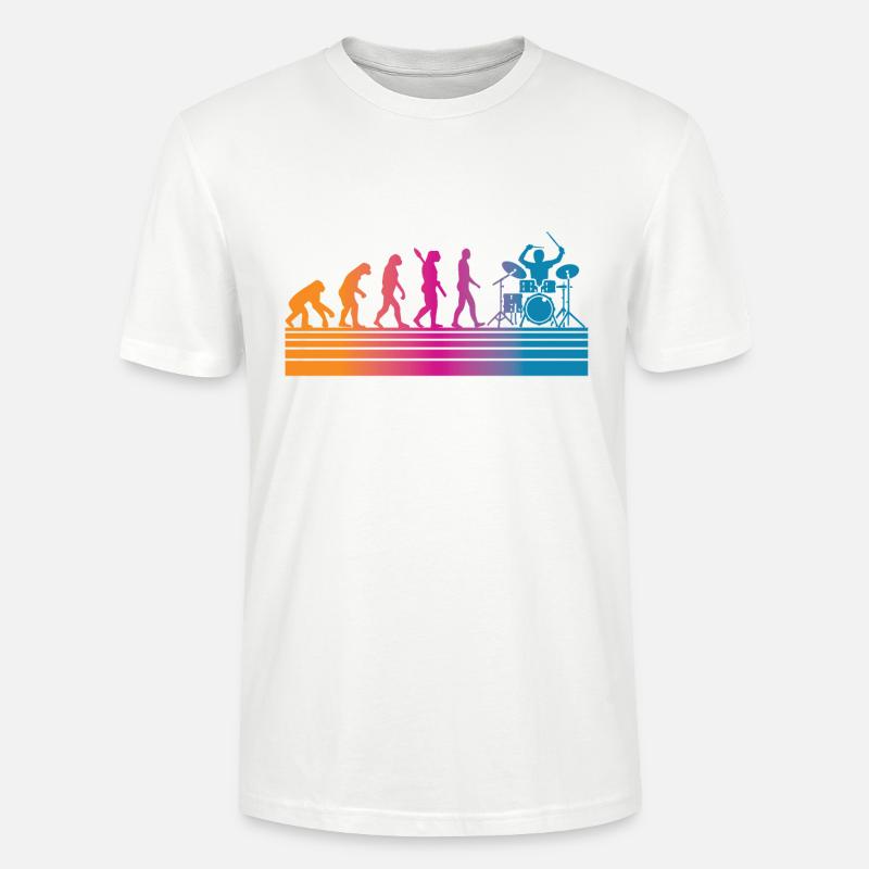 Batterie Batteur - T-shirt bio CRAFTER Stanley Stella Unisexe - blanc