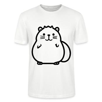 Murmeltier - Stanley/Stella Unisex Bio-T-Shirt CRAFTER - Weiß - Vorne - Alina (178cm) & Michal (187cm)