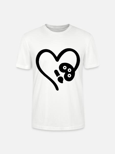 Painter Heart Art Lovers - Stanley/Stella CRAFTER Unisex Organic T-Shirt - white