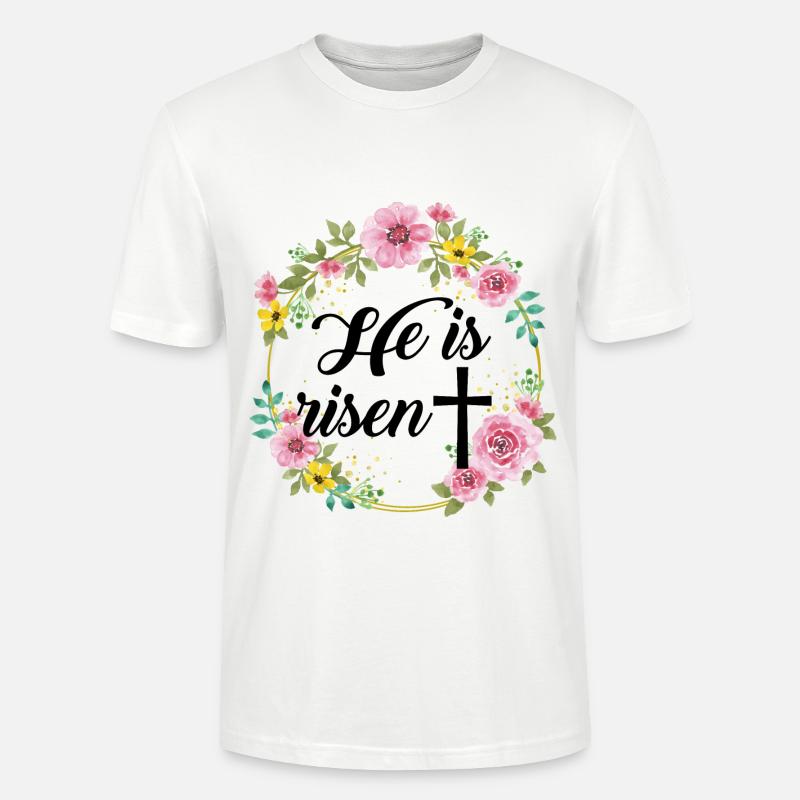 He Is Risen Jesus - Stanley/Stella Unisex Bio-T-Shirt CRAFTER - Weiß
