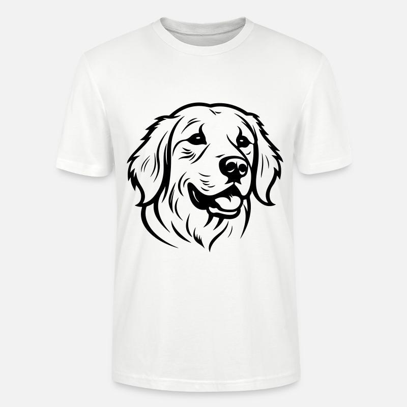 Golden Retriever Hund Kopf - Stanley/Stella Unisex Bio-T-Shirt CRAFTER - Weiß