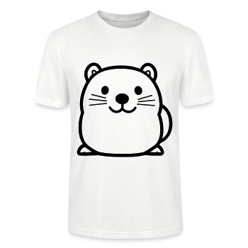 Murmeltier - Stanley/Stella Unisex Bio-T-Shirt CRAFTER - Weiß - Vorne - Alina (178cm) & Michal (187cm)