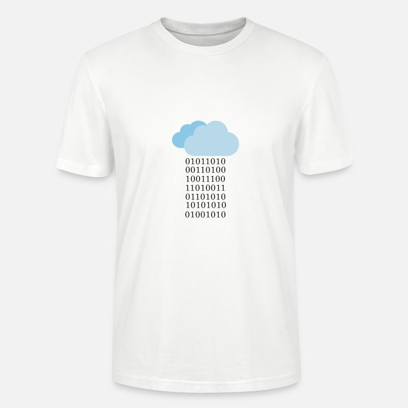 Cloud computing - Binary cloud - Stanley/Stella CRAFTER Unisex Organic T-Shirt - white