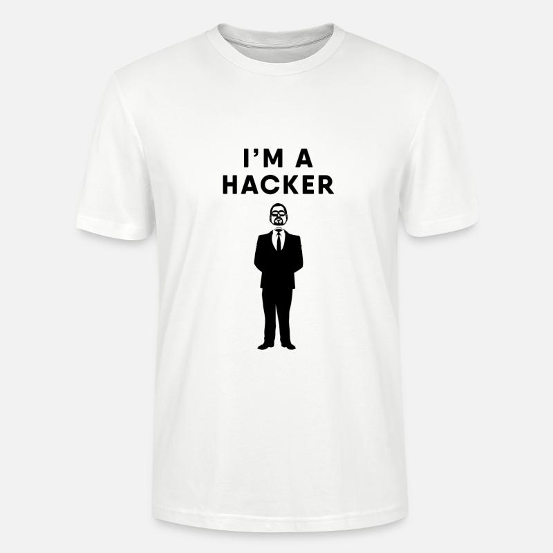 Hacker / Hacken / Hacking - T-shirt bio CRAFTER Stanley Stella Unisexe - blanc