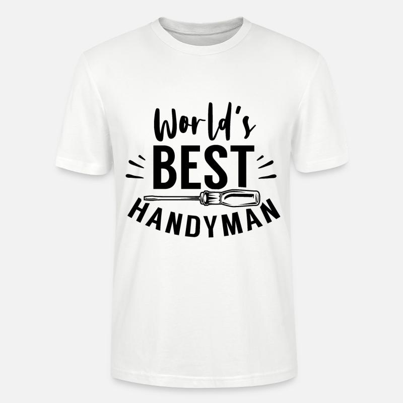 Weltbester Heimwerker Handwerker Heimwerken - Stanley/Stella Unisex Bio-T-Shirt CRAFTER - Weiß