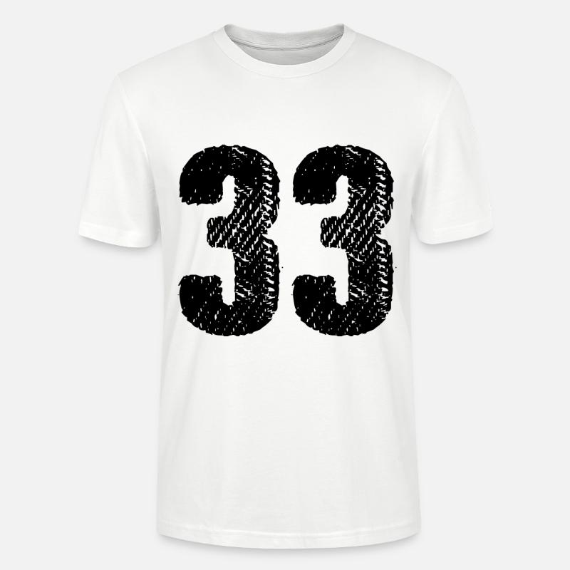 Maillot à 33 numéros - T-shirt bio CRAFTER Stanley Stella Unisexe - blanc