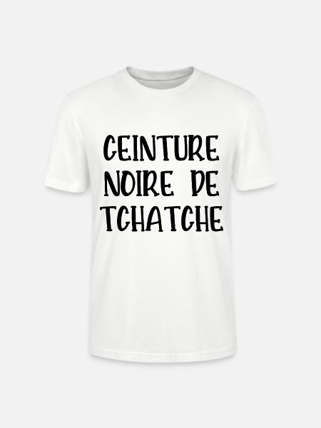 ceinture noire de tchatche - T-shirt bio CRAFTER Stanley Stella Unisexe - blanc