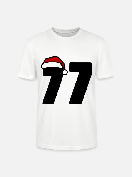 77 Numéro Noël - T-shirt bio CRAFTER Stanley Stella Unisexe - blanc